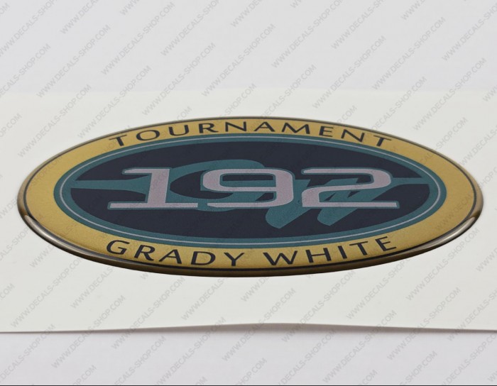 Grady White 192 Tournament Raised Domed 3D Decal 5" x 2.7" 1pcs.